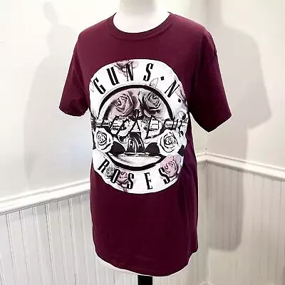 Buy Guns N Roses Size M Rock Band Tee T-Shirt Retro Maroon FLAW  • 4.72£