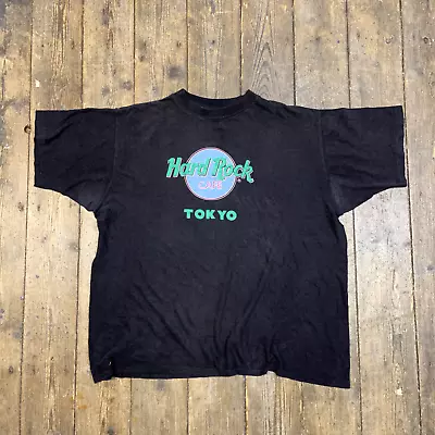 Buy Hard Rock Cafe T-Shirt Tokyo Vintage Graphic Single Stitch Tee, Black, Mens 2XL • 15£