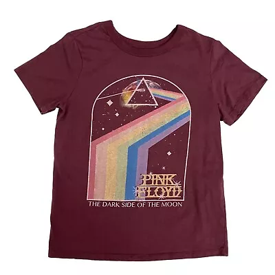 Buy Pink Floyd T-Shirt The Dark Side Of The Moon Burgundy Womens XS Rock Band Music • 14.99£