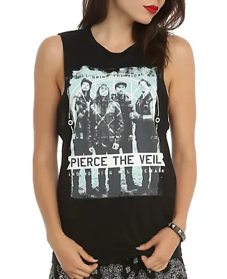 Buy Pierce The Veil Juniors Bring The Tidal Wave Muscle Tank Shirt New XS-2XL • 9.64£