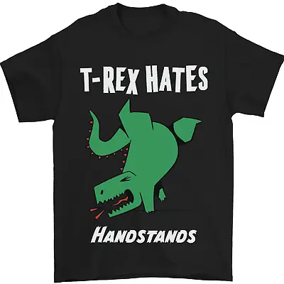 Buy T-Rex Hates Handstands Gymnastics Dinosaur Mens T-Shirt 100% Cotton • 7.99£