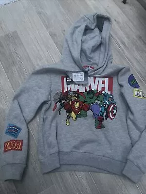 Buy BNWT Marvel Heroes Hulk Ironman Thor 9-10years Hoodie Hoody Sweatshirt • 12£
