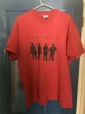 Buy Kraftwerk Tee Tshirt Shirt XL Vintage Red Electro Techno Screen Stars Fruit Loom • 84.50£