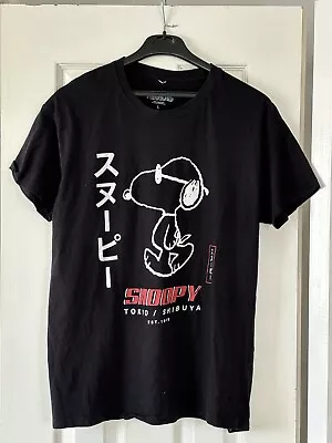 Buy Peanuts Snoopy Tokyo Shibuya T-Shirt Size L Black Snoopy Short Sleeve Tee • 20.89£