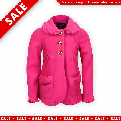 Buy Girls’ Pink Fleece Jacket | 4-8 Years | Button Closure • 4.99£