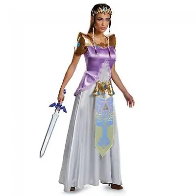 Buy Legend Of Zelda Princess Zelda Deluxe Costume Adult Medium 8-10 • 44.97£
