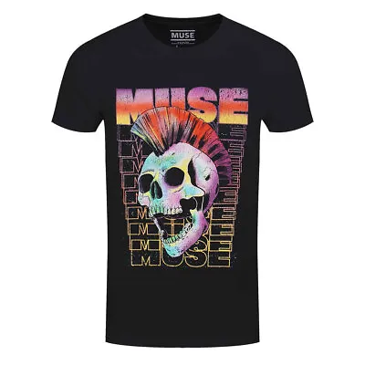 Buy Muse T-Shirt Mohawk Skull Band Official Black New • 14.95£