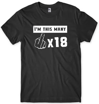 Buy 18th Birthday Middle Finger Swear Funny Mens Unisex T-Shirt • 11.99£