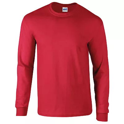 Buy Gildan Men's Unisex Ultra Cotton Long Sleeve T-shirt Top Gd014 • 12.29£