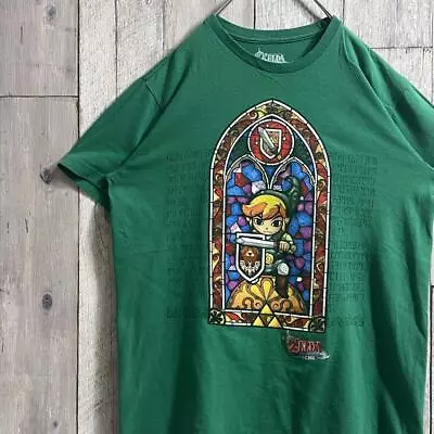 Buy The Legend Of Zelda US Old Clothes T-shirt Stained Glass Style Print Anime Goods • 66.07£