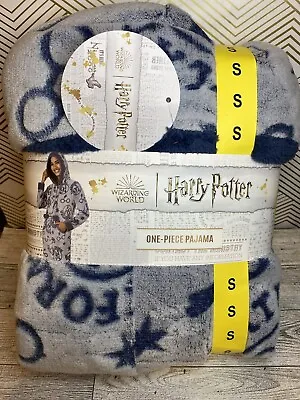 Buy Harry Potter One Piece Hoodie Pajamas Blue PJs SMALL Officially Licensed Merch • 17.51£