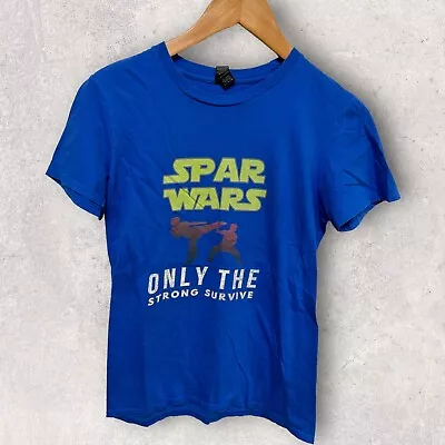 Buy Star Wars Parody Spar Wars Martial Arts Women's Graphic T Shirt Blue Size Small • 9.09£
