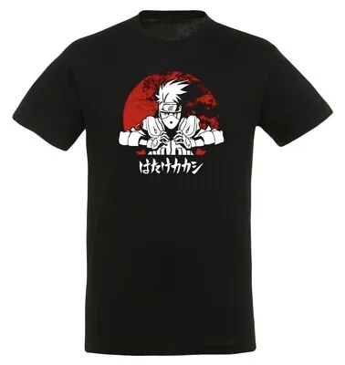 Buy Naruto Shippuden Kakashi T Shirt Tee Black Print Abystyle ABYTEX620 UK XL BNWT • 13.46£