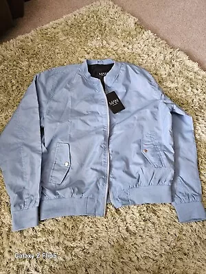 Buy Boohoo Man Bomber Jacket Light Blue Size L. New With Tags  • 9.99£