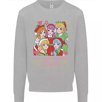 Buy Anime A Girl Who Loves Elves Christmas Xmas Mens Sweatshirt Jumper • 16.99£