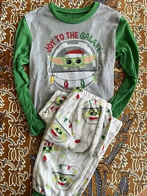 Buy Baby Yoda Christmas Pajamas Size 8 Boy Star Wars The Child Joy To The Galaxy • 9.65£