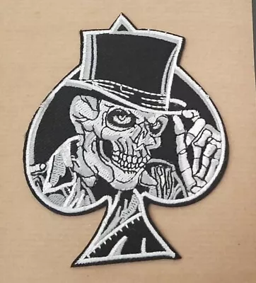 Buy Ace Of Spades Top Hat Skull Sew Or Iron On Patch, Goth, Punk Rock Applique  • 1.99£