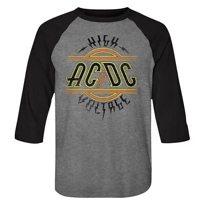 Buy ACDC High Voltage Men's Raglan T Shirt Official Music Merch • 45.08£
