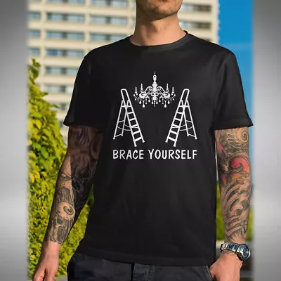 Buy Brace Yourself Men's T-Shirt Only Fools And Horses Inspired Trotters Chandelier • 9.99£