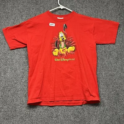 Buy Walt Disney World T-shirt Youth Size Medium Red Short Sleeve Boys Pluto Graphic • 11.83£