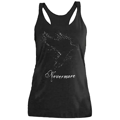 Buy Nevermore Tank Top Edgar Allan Poe Quoth The Raven Halloween Macabre Goth Gift • 32.06£