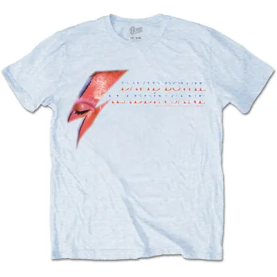 Buy David Bowie Aladdin Sane Eye Flash Official Mens Blue T-Shirt Retro Vintage Medi • 13.95£