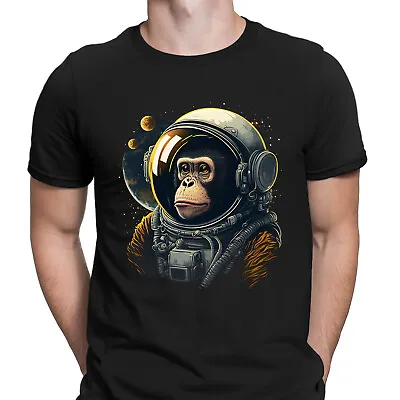 Buy Monkey Astronaut Cool Animal Funny Ideal Gift Retro Mens T-Shirts Tee Top #6NE • 9.99£