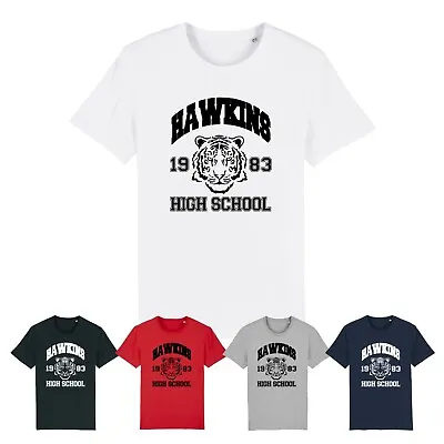 Buy Hawkins High School 1983 Stranger Things Tiger Upside Down College T-shirt Top • 9.99£