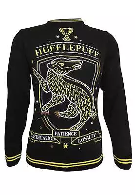 Buy Harry Potter Christmas Jumper Hufflepuff Crest New Official Unisex Ugly Sweater • 28.95£