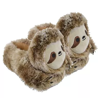Buy Ladies Girls Boys Unisex Novelty 3D Sloth Slippers Soft Comfy Faux Fur • 12.99£