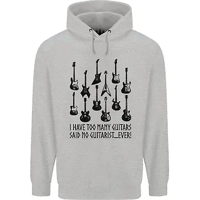 Buy I Have Too Many Guitars Funny Guitarist Mens 80% Cotton Hoodie • 24.99£