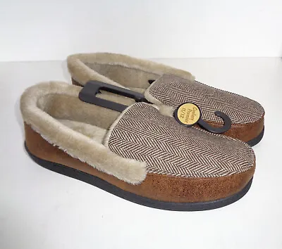 Buy Mens Coolers Slippers Fleece Lined Casual Warm Slip On Mocassins Winter Fur Size • 9.98£