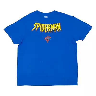 Buy MARVEL Spiderman Mens T-Shirt Blue USA XL • 12.99£