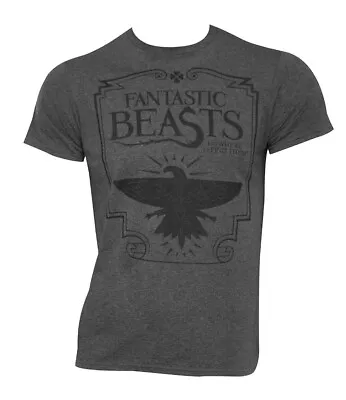 Buy Fantastic Beasts And Where To Find Them Mens T Shirt , Grey , Size Large • 4.98£