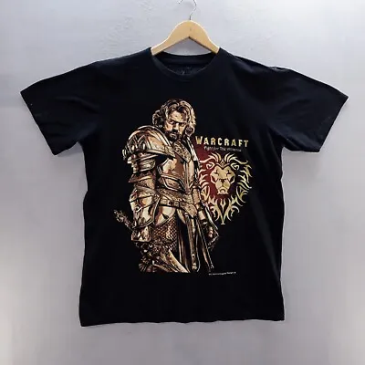 Buy Warcraft Mens T Shirt XL Black Graphic Print Fight For The Alliance Short Sleeve • 8.09£