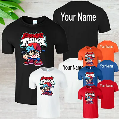 Buy Friday Night Funkin Boyfriend Kids Personalised T Shirt Games Gaming Boys Tee • 7.99£