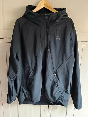 Buy Under Armour Storm Woven Windbreaker Men's Hooded Jacket In Black - XL Size • 12.50£