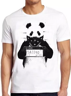Buy Gangsta Panda Bear Prison Mugshot Meme Funny Gift Top Tee T Shirt M922 • 6.35£