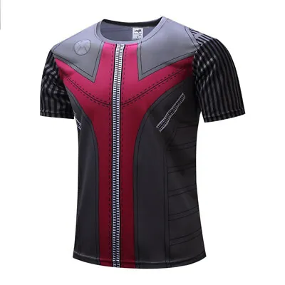 Buy Avengers Hawkeye T-Shirts Superhero Adult Short Sleeve Sport Tight Cool Top Tee • 10.20£