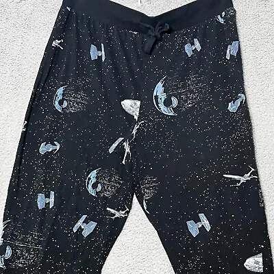 Buy Star Wars Lounge Pants Pajamas Womens Large Black Elastic Waist Vintage 90s  • 12.20£