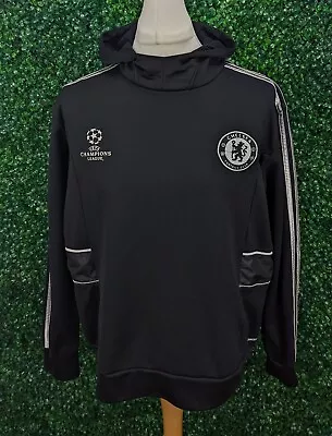 Buy Adidas Chelsea FC Climawarm Long Sleeve Hoodie Champions League Black Size XL • 31.90£