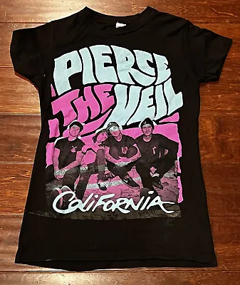 Buy Pierce The Veil California Black Photo Band Women's Size Small T Shirt RARE • 27.50£
