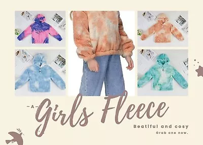 Buy Kids Girls Fleece Hoody Winter Coat Fluffy Teddy Bear Style Hooded  Very Soft • 5.99£