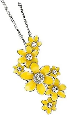 Buy Equilibrium Radiant Daffodil Cluster Enamel & Crystal Pendant Necklace Gift Box • 17.62£