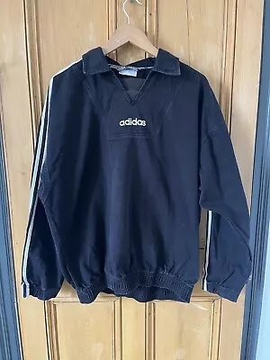 Buy Vintage Adidas Drill Top 90s - Black - Large - 42-44 , Tracksuit, Trackie Retro  • 18£