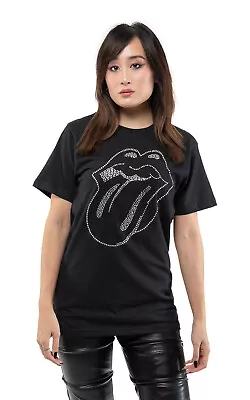 Buy The Rolling Stones Tongue Diamante T Shirt • 17.95£