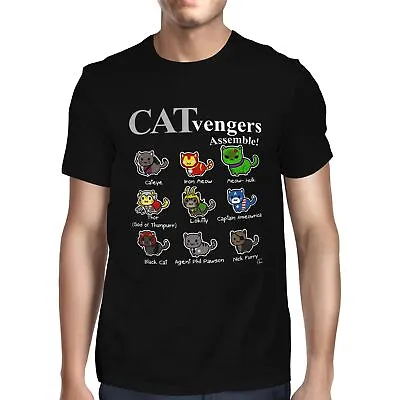 Buy 1Tee Mens Catvengers Assemble Cat T-Shirt • 7.99£