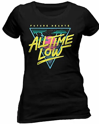 Buy Official All Time Low Future Hearts Ladies Black T Shirt All Time Low Tee   • 11.95£