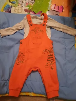 Buy Disney Tigger Outfit Set Dungarees 6-9 Months Unisex #112 • 2£