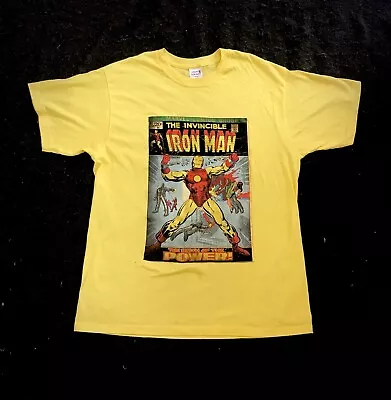 Buy Iron Man T Shirt Yellow - Size Large • 10£